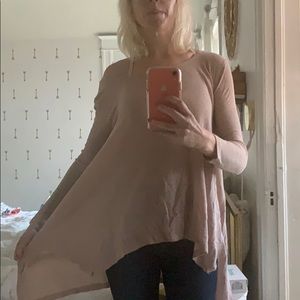 Free people long sleeve waffle shirt